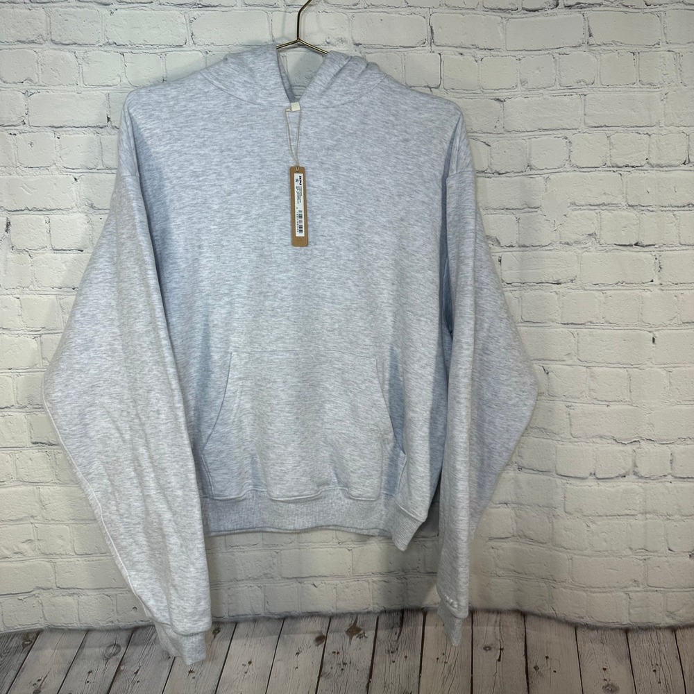 SKIMS Cotton Fleece Classic Pullover Hoodie Light Heather Grey PL-PLO-8365W M